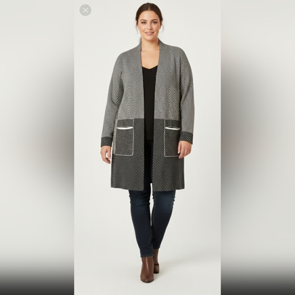 SIONI Soft knit XL long cardigan